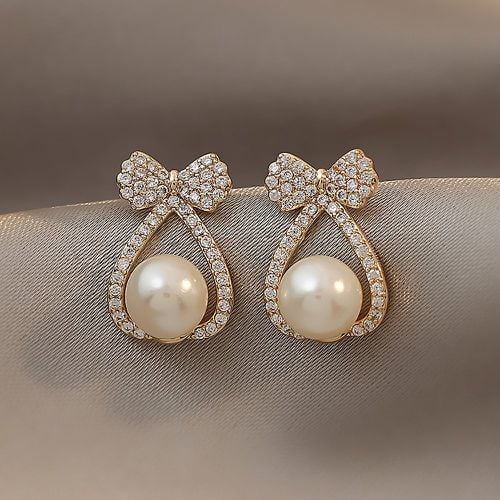 Boucles d'oreilles avec fausse perle - SHEIN - Modalova