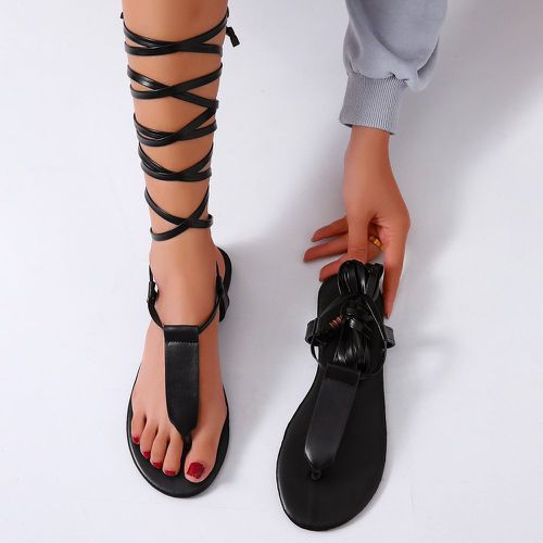 Sandales plates avec nœuds - SHEIN - Modalova