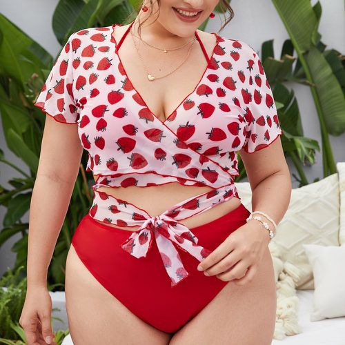 Pièces Bikini & Top à imprimé fraise - SHEIN - Modalova