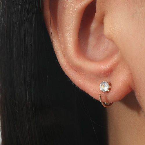 Boucles d'oreilles à détail zircone cubique - SHEIN - Modalova