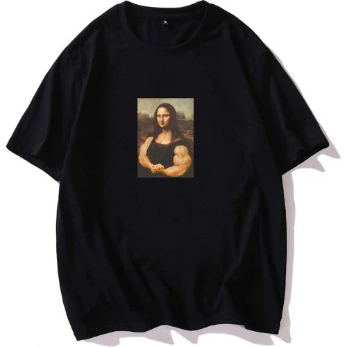 Homme T-shirt à motif Mona Lisa - SHEIN - Modalova