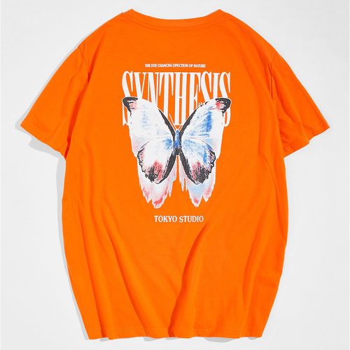 T-shirt avec imprimé papillon - SHEIN - Modalova