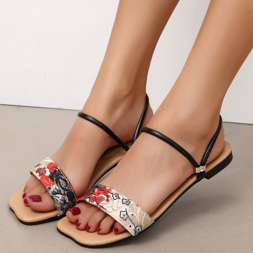 Sandales double sens avec motif fleur - SHEIN - Modalova