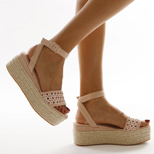 Sandales tressées à plates formes à bride de cheville - SHEIN - Modalova