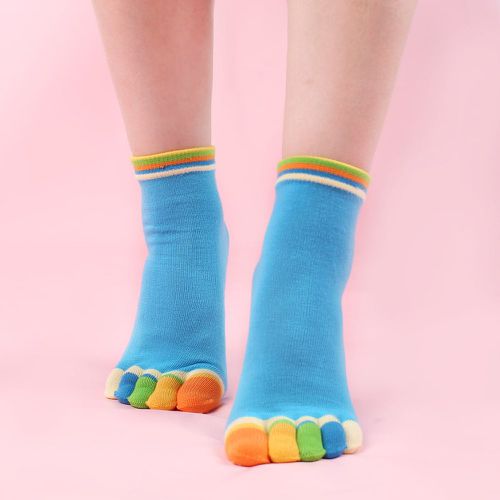 Chaussettes à orteils à rayures - SHEIN - Modalova