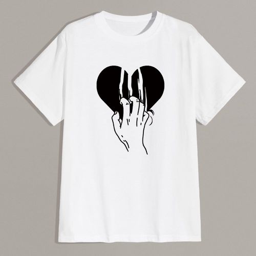 Homme T-shirt cœur & main - SHEIN - Modalova