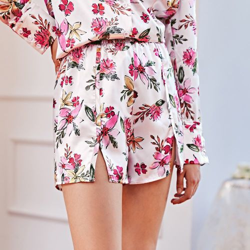 Short à imprimé floral fendu - SHEIN - Modalova