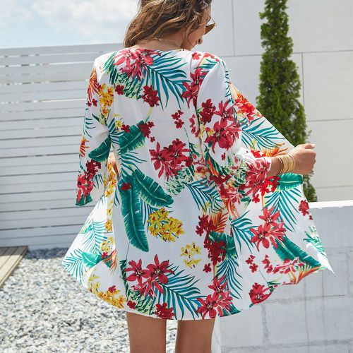 Kimono à imprimé tropical - SHEIN - Modalova