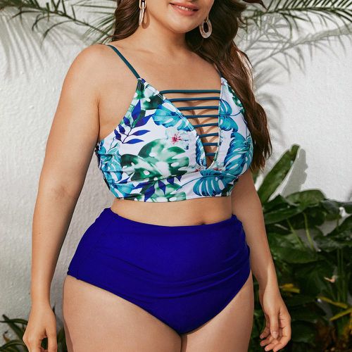 Bikini à tropical avec découpe - SHEIN - Modalova
