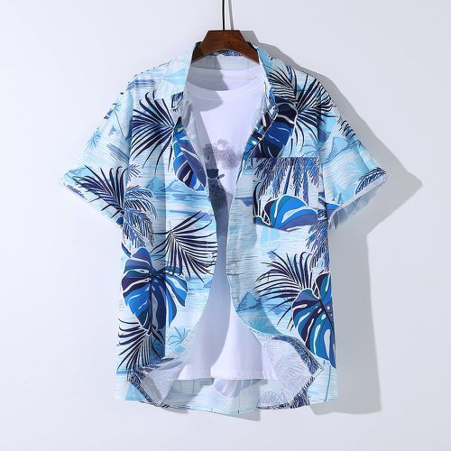 Chemise à imprimé tropical à bouton (sans t-shirt) - SHEIN - Modalova