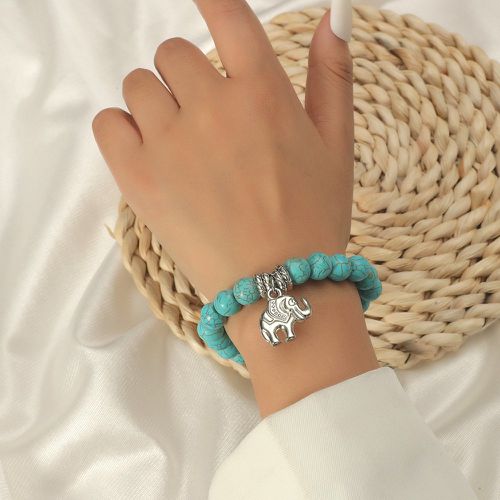 Bracelet perlé turquoise à animal - SHEIN - Modalova