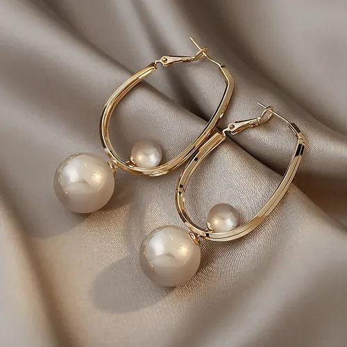 Boucles d'oreilles avec fausse perle - SHEIN - Modalova