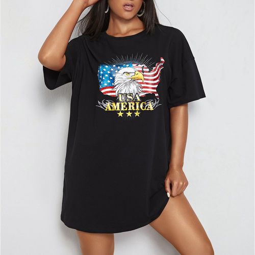 Robe t-shirt à imprimé drapeau américain - SHEIN - Modalova