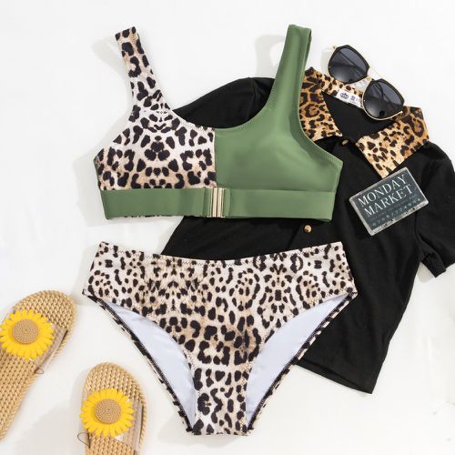 Bikini à léopard à boucle - SHEIN - Modalova