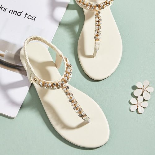 Sandales avec strass et fausse perle - SHEIN - Modalova