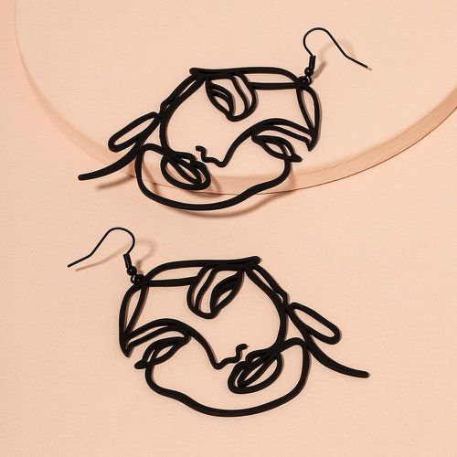 Boucles d'oreilles design visage - SHEIN - Modalova