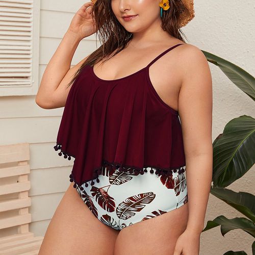 Bikini tropical à pompon - SHEIN - Modalova