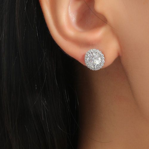 Clous d'oreilles avec zircone cubique - SHEIN - Modalova
