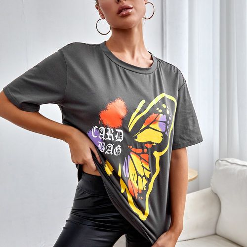 T-Shirts Casual Animal Lettres - SHEIN - Modalova