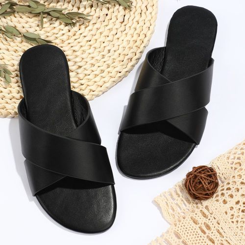 Sandales plates minimaliste croisé sangle - SHEIN - Modalova
