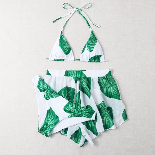 Pièces Bikini à tropical aléatoire avec short cache-maillot - SHEIN - Modalova