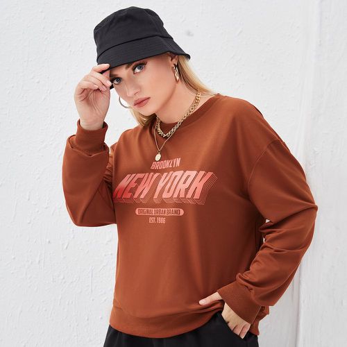 Sweat-shirt à lettres - SHEIN - Modalova