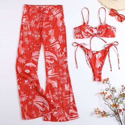 Pièces à imprimé fleur Bikini & Pantalon de plage - SHEIN - Modalova