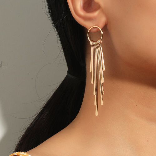 Boucles d'oreilles métallique à franges - SHEIN - Modalova