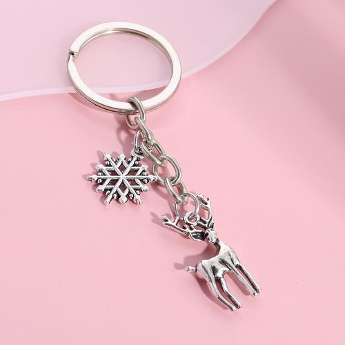 Porte-clés cerf & flocon de neige breloque - SHEIN - Modalova