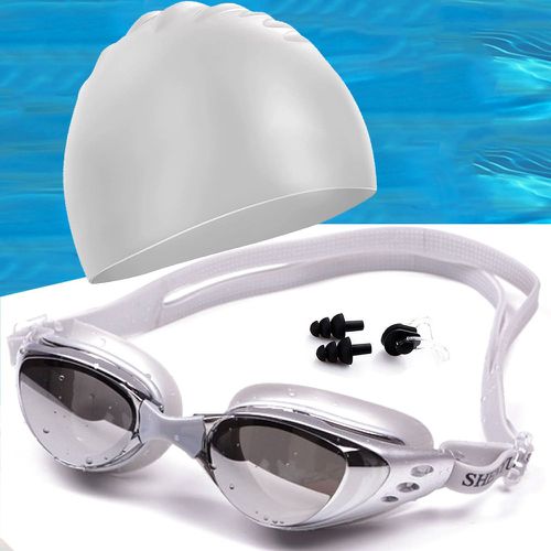 Lunettes de plongée anti-buée avec bonnet de bain - SHEIN - Modalova