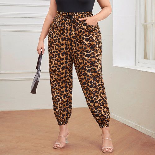 Pantalon carotte léopard - SHEIN - Modalova