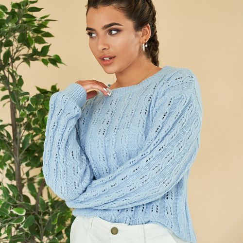 Pull en tricot torsadé - SHEIN - Modalova