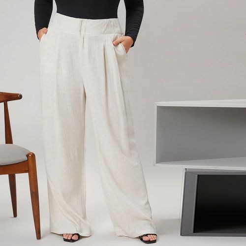 Pantalon ample taille haute à plis à poche - SHEIN - Modalova
