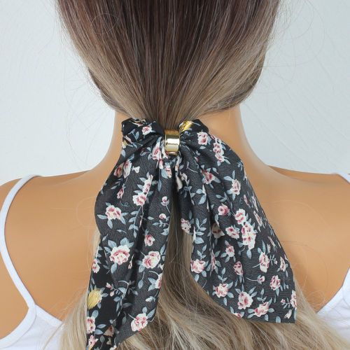 Élastique avec foulard pour cheveux à imprimé floral - SHEIN - Modalova