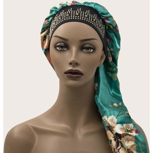 Bonnet de cheveux avec imprimé fleur à strass - SHEIN - Modalova
