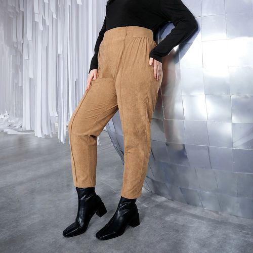 Pantalon taille haute en velours côtelé - SHEIN - Modalova