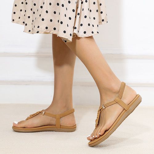 Sandales avec entre-doigt à détail tressé - SHEIN - Modalova