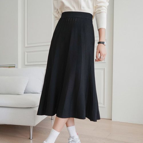 Jupe en tricot taille haute couture plissé - SHEIN - Modalova