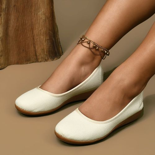 Chaussures plates minimaliste à détail en tricot - SHEIN - Modalova