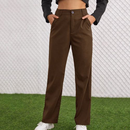 Pantalon droit taille haute - SHEIN - Modalova