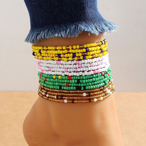 Pièces Bracelet de cheville perlé multicouche - SHEIN - Modalova