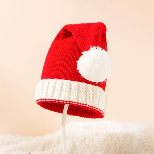 Chapeau Noël bicolore tricoté - SHEIN - Modalova
