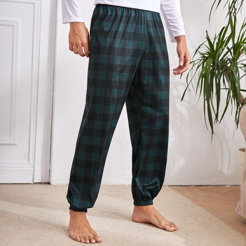 Pantalon de pyjama à carreaux à imprimé - SHEIN - Modalova
