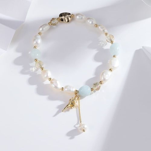 Bracelet avec perles naturelles - SHEIN - Modalova