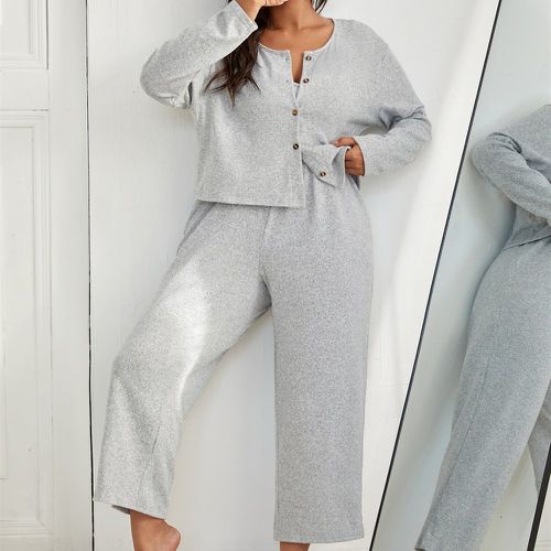 Ensemble de pyjama unicolore - SHEIN - Modalova