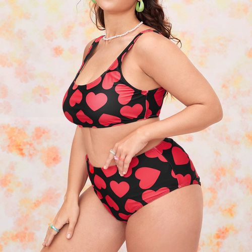 Bikini à imprimé cœur taille haute - SHEIN - Modalova