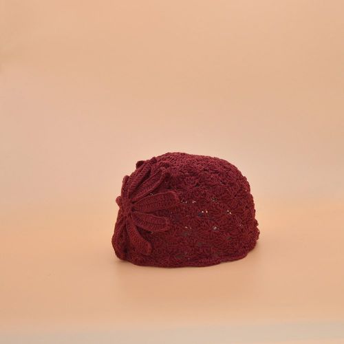 Chapeau design fleur en tricot - SHEIN - Modalova