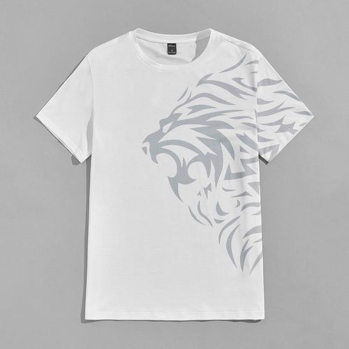 T-shirt à imprimé lion - SHEIN - Modalova