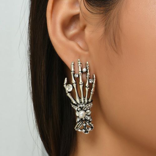 Boucles d'oreilles à design main de squelette halloween - SHEIN - Modalova