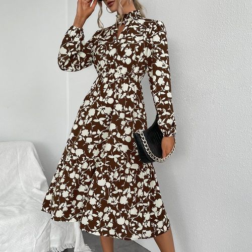 Robe à imprimé floral avec découpe - SHEIN - Modalova